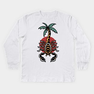 scorpion summer tattoo Kids Long Sleeve T-Shirt